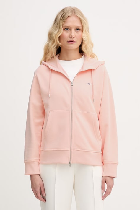 Gant bluză culoarea bleumarin, cu glugă, uni, 4201412