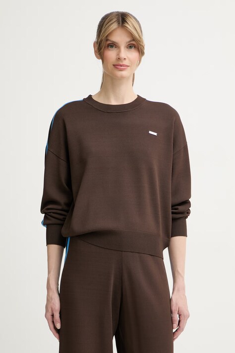 P.E Nation sweter damski z wiskozą Retreat brązowy 251KF081