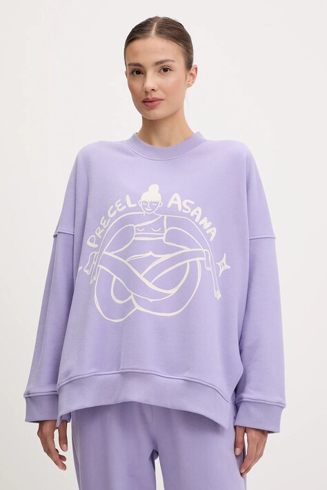 Dukserica JOYINME Kind Precel Asana za žene, boja: ljubičasta, s tiskom, Kind Precel Asana