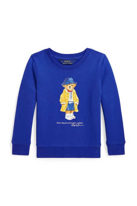 Dětská mikina Polo Ralph Lauren tmavomodrá barva, s potiskem, 312957379001