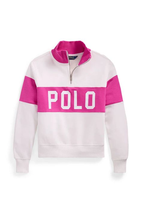 Otroški pulover Polo Ralph Lauren roza barva, 313957302001