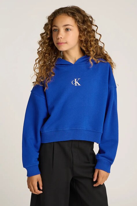 Calvin Klein Jeans bluza copii cu glugă, neted, IG0IG02755