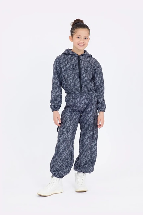 Детски суичър Guess в сиво с качулка с десен J5RQ03 WH2K0