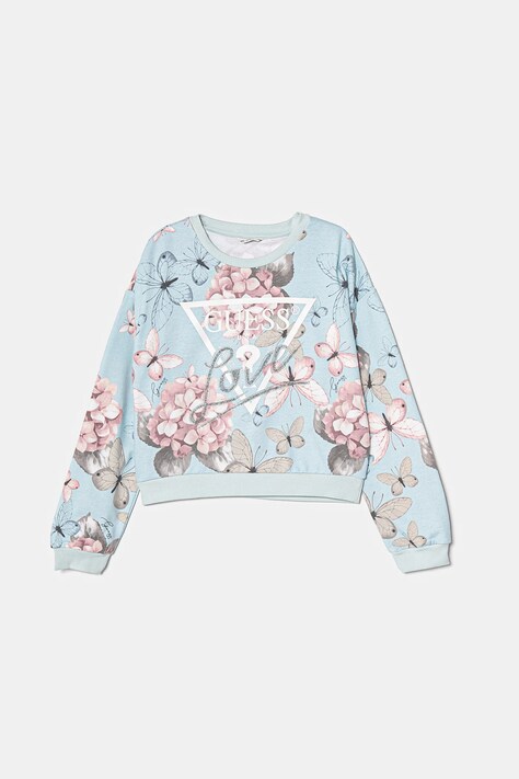 Guess hanorac de bumbac pentru copii cu imprimeu, J5RQ06 KA6R4