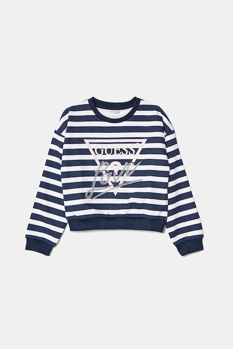 Guess bluza bawełniana dziecięca kolor niebieski wzorzysta J5RQ06 KA6R4