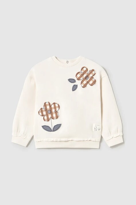 Dětská mikina Mayoral béžová barva, s potiskem, 1459
