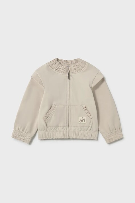 Dětská mikina Mayoral béžová barva, hladká, 1462