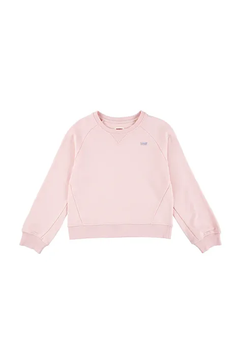 Levi's bluza dziecięca LEVIS HD SILICONE BATWING kolor różowy gładka 3EM191