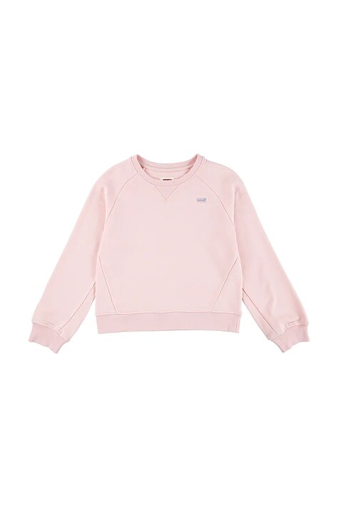 Детски суичър Levi's LEVIS HD SILICONE BATWING в розово с изчистен дизайн 4EM191
