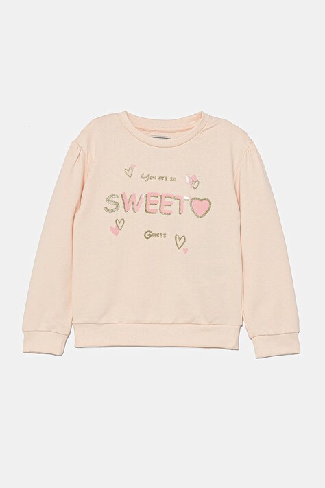 Παιδική μπλούζα Guess χρώμα: μπεζ, K5GQ01 KA6R4