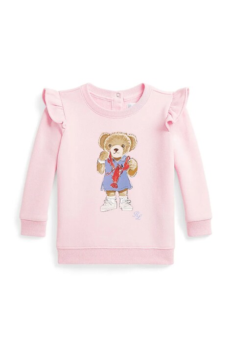 Кофта для немовлят Polo Ralph Lauren колір рожевий з принтом 310974164001