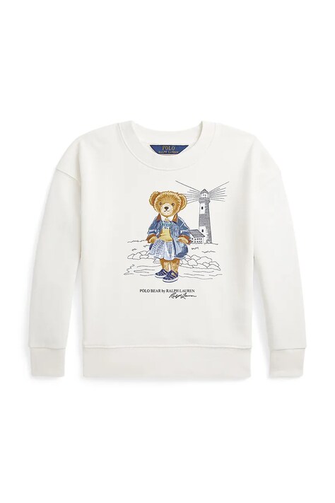 Polo Ralph Lauren bluza copii culoarea alb, cu imprimeu, 312965156001