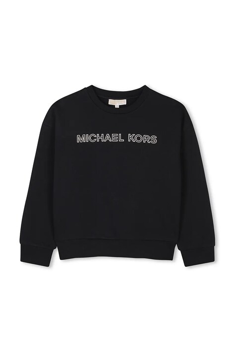 Детски памучен суичър Michael Kors в черно с апликация R30322