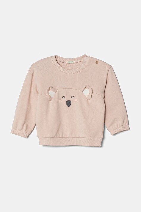 Дитяча кофта United Colors of Benetton колір бежевий з аплікацією 3J70A1061