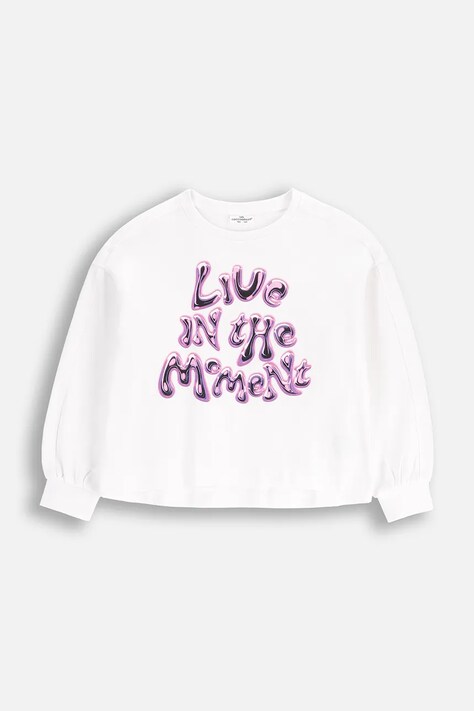 Παιδική βαμβακερή μπλούζα Coccodrillo χρώμα: άσπρο, COSMIC GIRL JUNIOR
