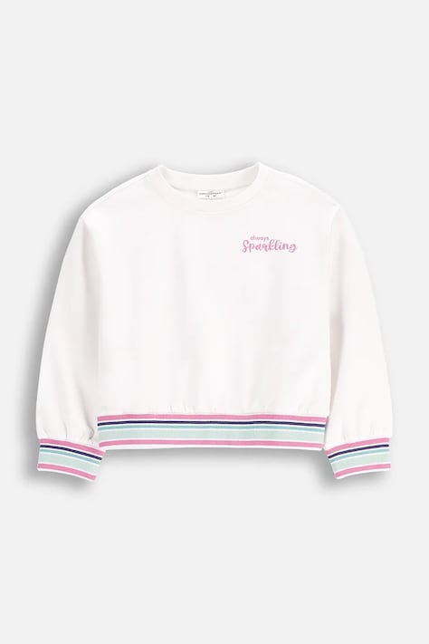 Coccodrillo bluza dziecięca kolor biały z nadrukiem COSMIC GIRL KIDS
