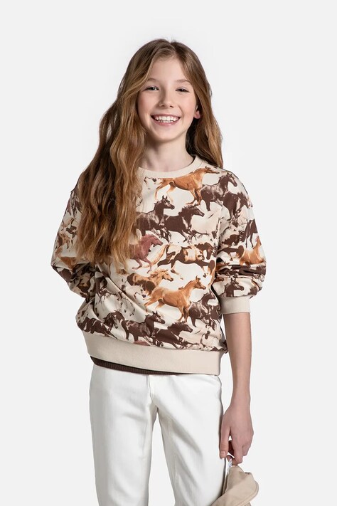 Суичър Coccodrillo в бежово  NOSTALGIC MEADOW GIRL JUNIOR