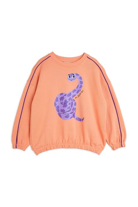 Mini Rodini hanorac de bumbac pentru copii Snake culoarea roz, cu imprimeu, 2512013913