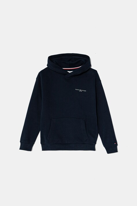 Tommy Hilfiger bluza dziecięca kolor granatowy z kapturem gładka KS0KS00595