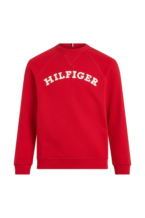 Tommy Hilfiger bluza bawełniana dziecięca kolor czerwony z nadrukiem KS0KS00626