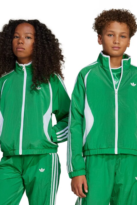 adidas Originals geaca copii culoarea verde, JC9110