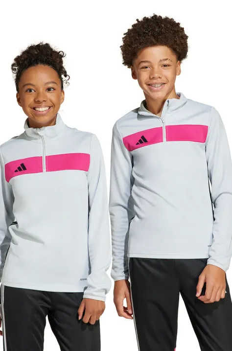 Dječja dukserica adidas Performance boja: siva, s uzorkom, JD0568