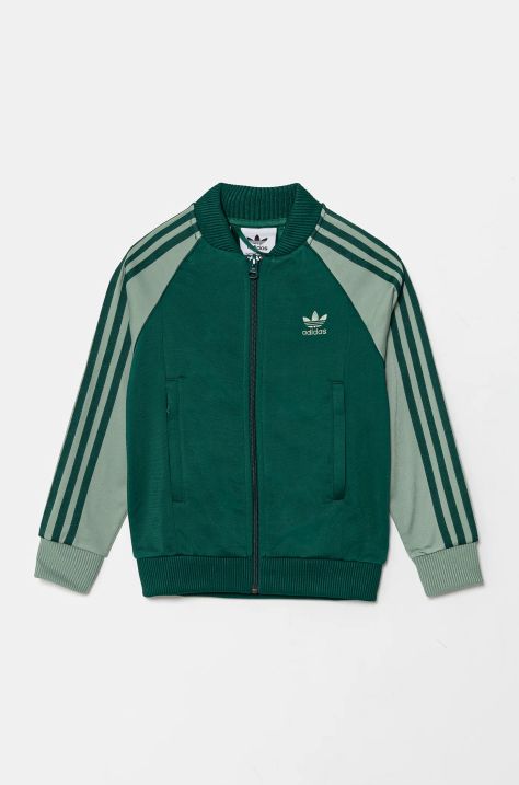 Otroški pulover adidas Originals zelena barva, JD1611