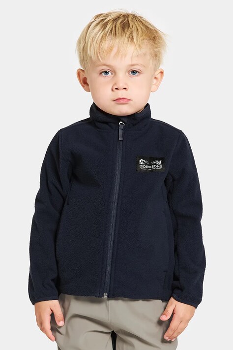 Дитяча кофта Didriksons MUSKOT KDS JACKET колір синій однотонна 505711