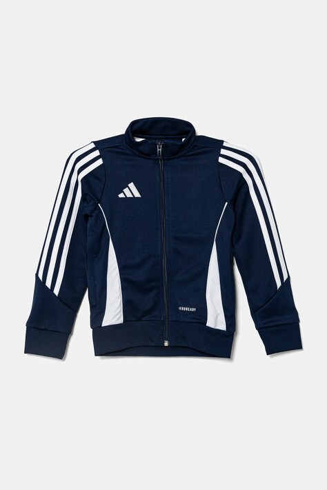 Detská mikina adidas Performance tmavomodrá farba, s nášivkou, IR7501