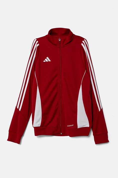 Detská mikina adidas Performance červená farba, s nášivkou, IR7502