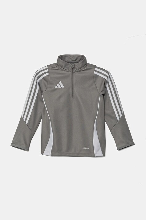 Detská mikina adidas Performance šedá farba, s nášivkou, IR9363