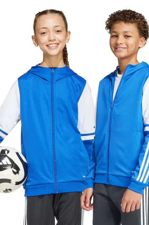 Detská mikina adidas Performance s kapucňou, s potlačou, JD4802