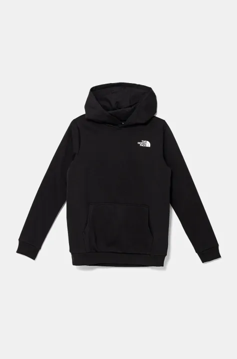 Παιδική μπλούζα The North Face TEEN SIMPLE DOME HOODIE χρώμα: μαύρο, με κουκούλα, NF0A8AXVJK31