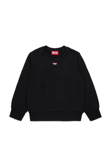 Παιδική βαμβακερή μπλούζα Diesel SGINND OVER SWEAT-SHIRT χρώμα: μαύρο, J02234