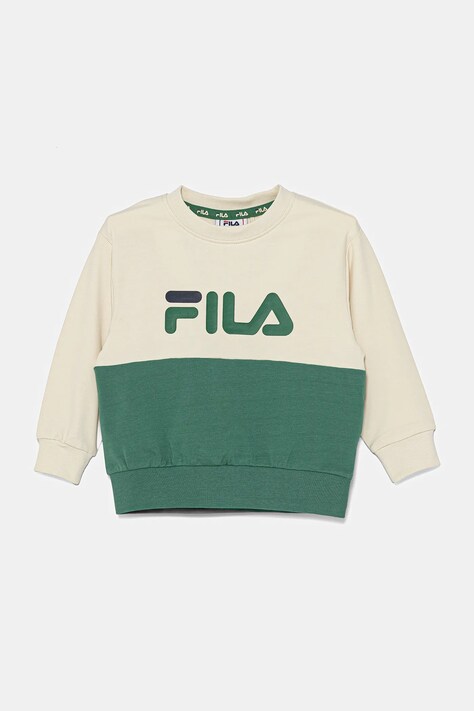 Дитяча кофта Fila LEYSIN колір зелений візерунок FAK0405