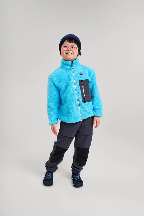 Dětská fleecová mikina Reima Turilas modrá barva, 5200364A