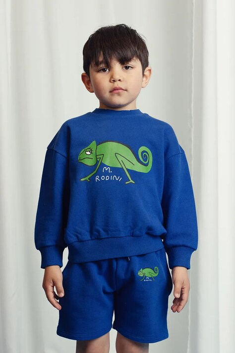 Mini Rodini hanorac de bumbac pentru copii Lizard cu imprimeu, 2522016660