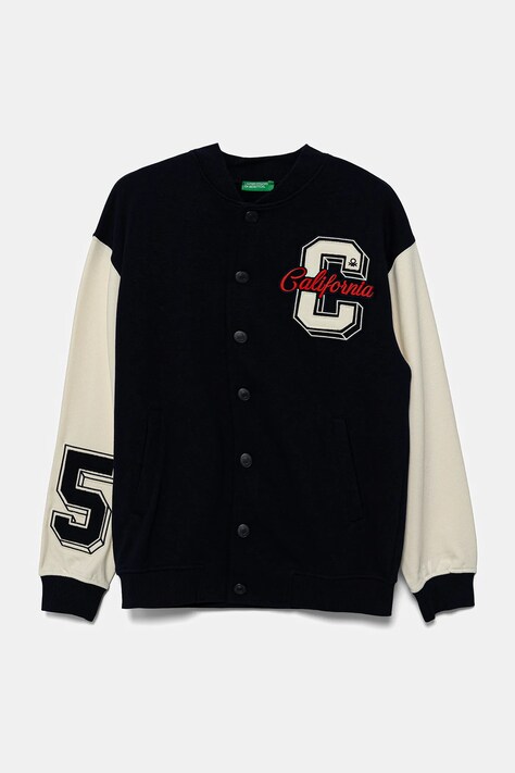 Παιδική μπλούζα United Colors of Benetton χρώμα: ναυτικό μπλε, 32N4C504V