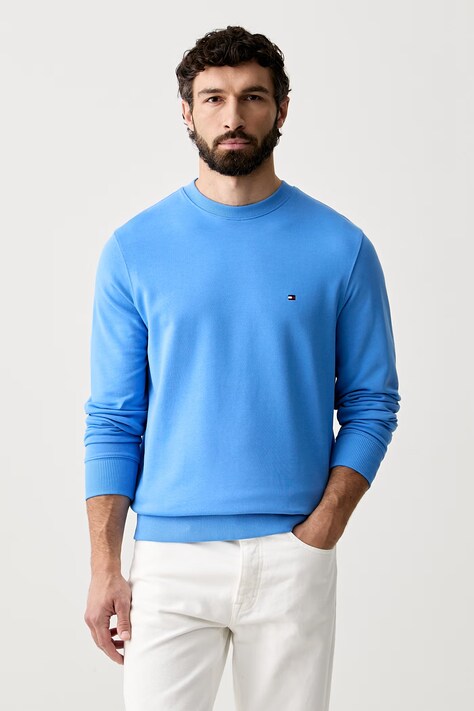Tommy Hilfiger mikina pánská bavlněná modrá MW0MW37237