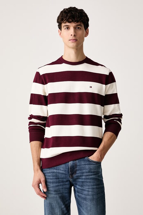Tommy Hilfiger Bluza męska bawełniana bordowa MW0MW37237