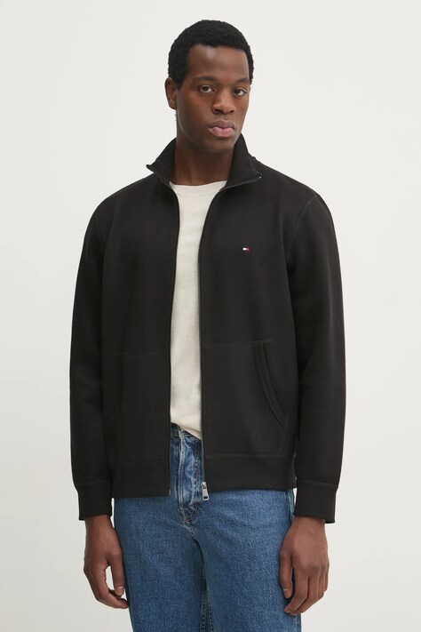 Кофта Tommy Hilfiger мужская цвет чёрный однотонная MW0MW38083