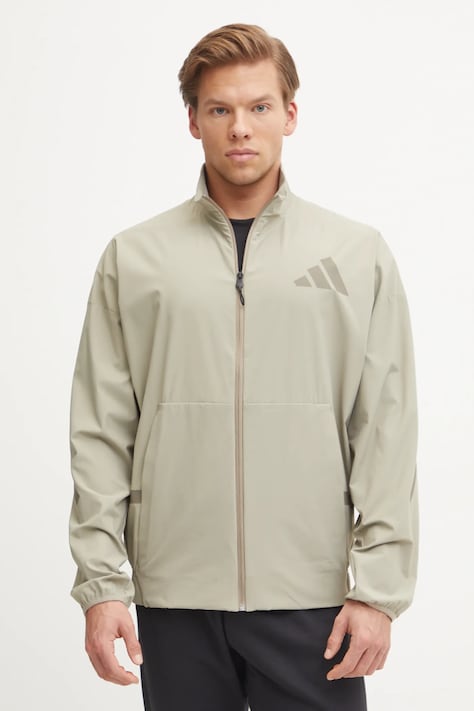 Кофта adidas Z.N.E. чоловіча колір бежевий з принтом JN9028
