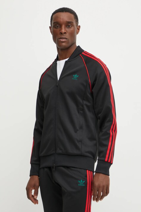adidas Originals bluza SST TT barbati, culoarea negru, cu imprimeu, JP1223