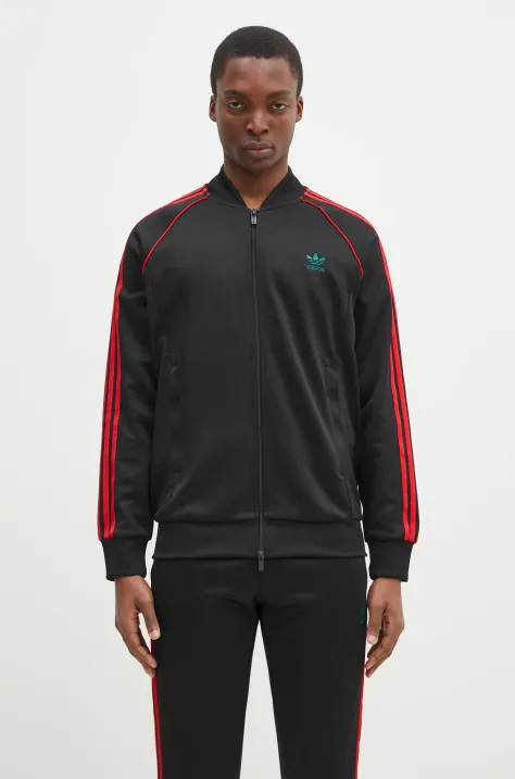 Dukserica adidas Originals SST TT za muškarce, boja: crna, s aplikacijom, JP1223