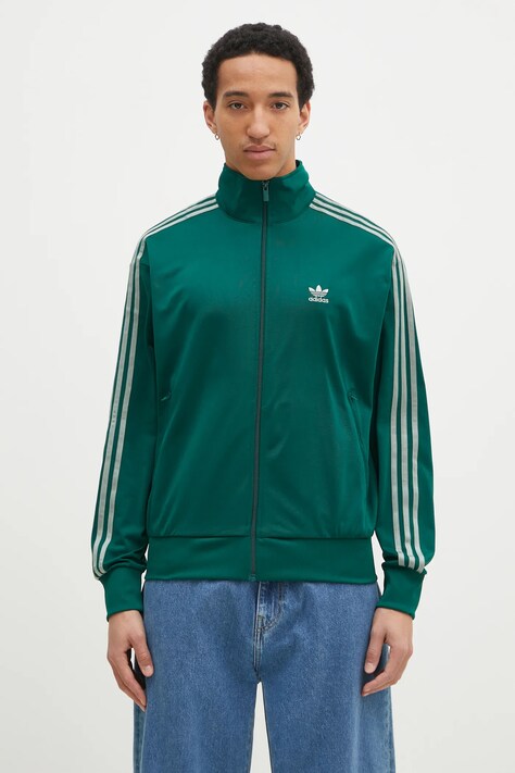 Dukserica adidas Originals Firebird za muškarce, boja: zelena, s uzorkom, JP2543