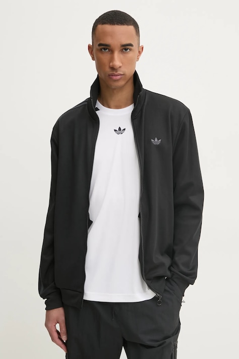 adidas Originals bluză BB TT bărbați, culoarea negru, cu imprimeu, JC7417