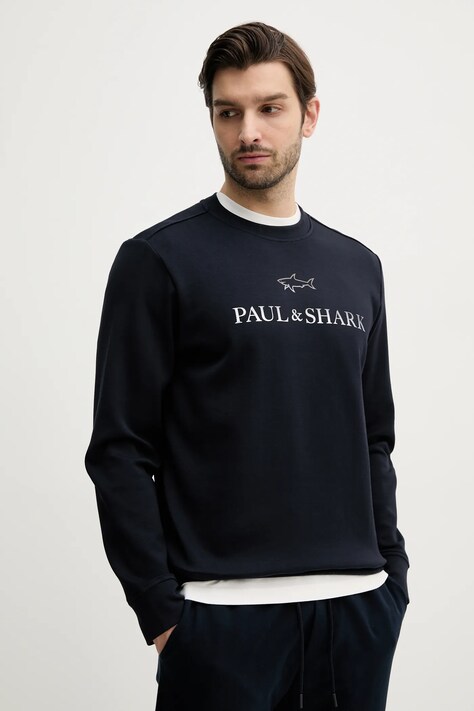 Paul&Shark bluza barbati, culoarea albastru marin, cu imprimeu, 25411869