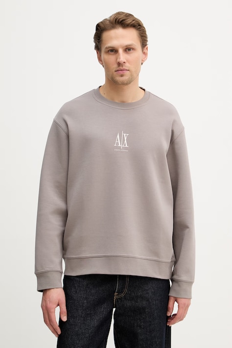 Mikina Armani Exchange čierna farba, s nášivkou, XM000368 AF10818