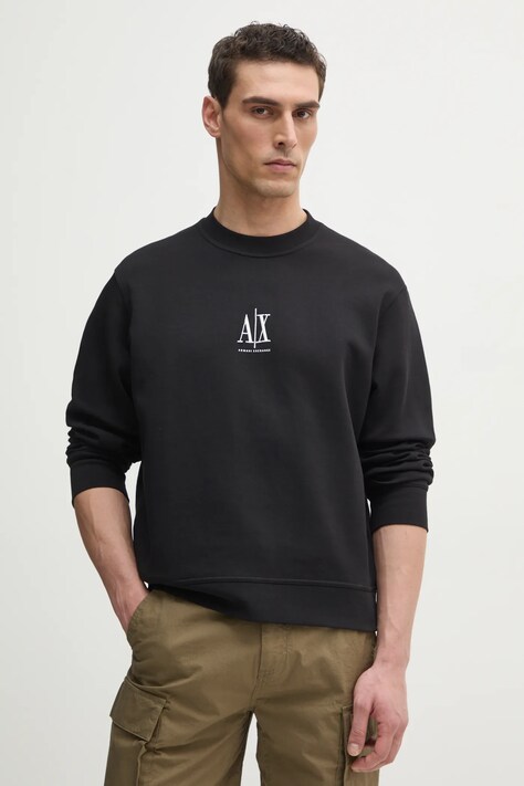 Armani Exchange bluza barbati, culoarea negru, cu imprimeu, XM000368 AF10818