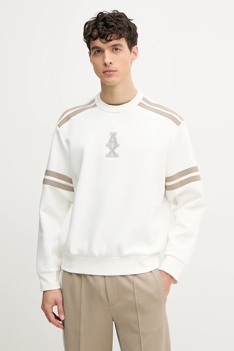 Mikina Armani Exchange pánská, bílá barva, s aplikací, XM000481 AF10818